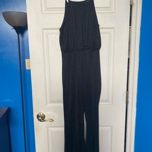 SHIMMER BLACK JUMPSUIT